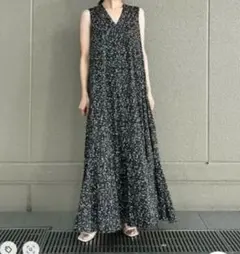 マリハ 5分袖 花柄ロングワンピース - メルカリ