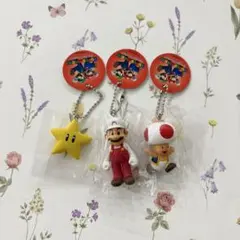 スーパーマリオ　マスコットフィギュア　３種セット　新品　タグ付き　キーホルダー