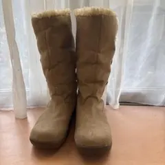 a.v.v アーヴェヴェ ファー付 ムートン ロングブーツ レディース Ｌサイズ