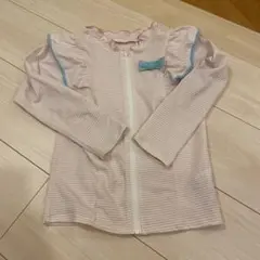 ストライプフリル水着ラッシュガード 130