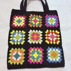 グラニースクエア グラニーバッグ かぎ針編みバッグ モチーフ モチーフバッグ
