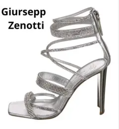 Giuseppe Zanotti ラインストーン サンダル シルバー35のサムネイル
