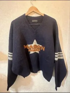 MASON ネイビー 星形刺繍 トレーナー