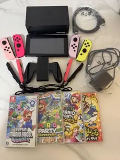 Nintendo Switch 本体 Joy-Con×4 カセット×4