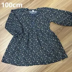 Samansa Mos2 花柄コーデュロイワンピース