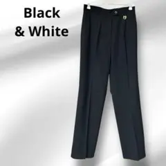 ブラック&ホワイト レディースゴルフパンツ M ブラック G83