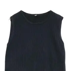 UNIQLO ユニクロ　UVカットスーピマコットンノースリーブセーター　黒　M