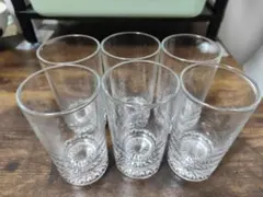 カットガラス風飲料用グラス6個セット
