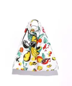 manipuri フルーツ柄スカーフリングバッグ