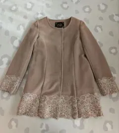 CECILMcBEE　セシルマクビー　刺繍コート　ベージュ　Aラインコート