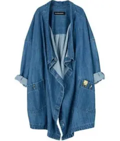 メルシーボークー デニわさシャツ　ブルー