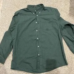 Eddie Bauer XL 緑チェックシャツ