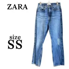 A178 ZARA ザラ 【34】 デニムパンツ ボトムス ダメージ Gパン