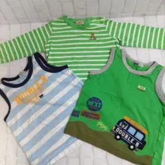 ミキハウス タンクトップ 長袖Tシャツ 3点セット