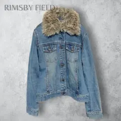 【RIMSBY FIELD】　ファー取外し可　デニムジャケット　Lサイズ