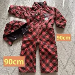 スキーウェア　雪遊び　子供用　ミッキーマウス つなぎ　90cm 赤色