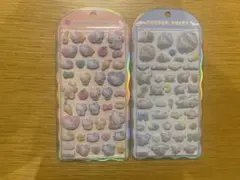 コットンパフィーシールサンリオ ハローキティー　シナモロール