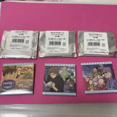 コナンランド　メモリアル缶バッジ　江戸川コナン　灰原哀　少年探偵団