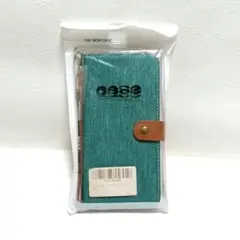 iPhone8plus スマホケース 5.5㌅ ストラップ カード入れ グリーン