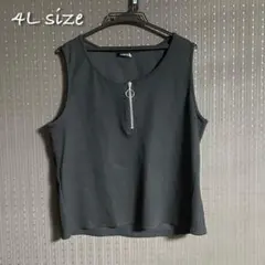 タンクトップ ブラック 黒 ノースリーブ 大きなサイズ 4Lサイズ