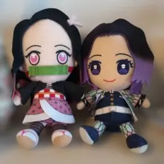鬼滅の刃 栗花落カナヲ 神崎あおい＆胡蝶しのぶ chibiぬいぐるみ