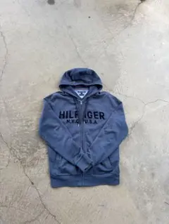 【希少】90s TOMMY HILFIGERジップパーカー 短丈