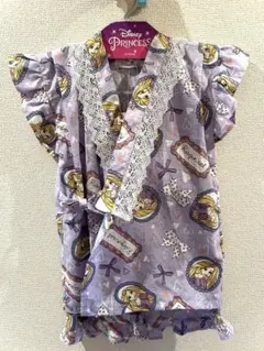 ディズニープリンセス　ラプンツェル　甚平　120 浴衣　フリル　紫