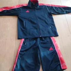 adidas ジャージセット 128cm 黒/赤
