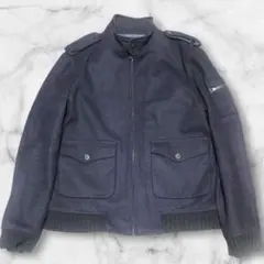 A.P.C. フライトジャケット ウール ブルゾン L ネイビー