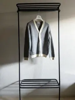 WILLIAM LOCKIE WOOL CARDIGAN GREY 38