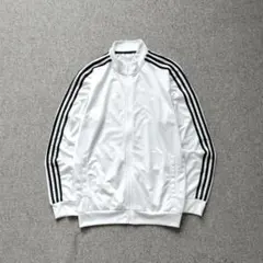 adidas トラックジャケット ホワイト 3ライン ジャージ 白 メンズ Мのサムネイル