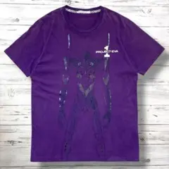 UNIQLO Tシャツ デカロゴ パープル M 0204