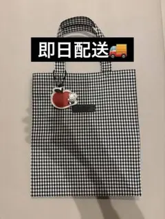 新品　familiar ファミリア ギンガムチェック柄トートバッグ