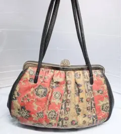 ハンド バッグ がま口 手提げ 鞄 アンティーク 和バック 和装 和服 着物