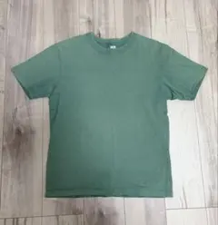 ユニクロ　半袖Tシャツ メンズ　Mサイズ グリーン　緑