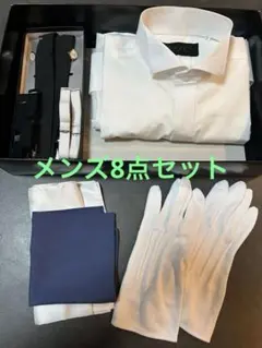 新郎　ウィングシャツ＋小物セット　8点セット　結婚式 洋装用 ブライダルセット
