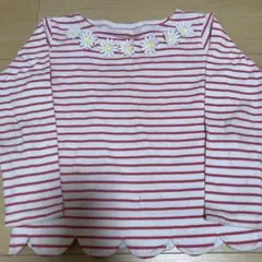 女の子 110 スラップスリップ 花 長袖 カットソー 長袖Tシャツ