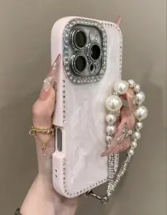 高級レーザーラインストーンテクスチャードスマホケース、iPhone13Pro