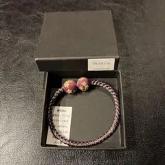 紫色 花柄 アクリル 鼻緒留め 日本製