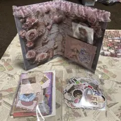 【コラージュ素材おすそ分け】素材紙・シール合わせて200枚➕（）