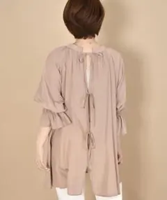 w closet【未使用品】FREE後ろリボン7分袖ブラウス