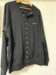 agnès b. アニエス・ベー　ボタン付きカーディガン サイズ3 ブラック