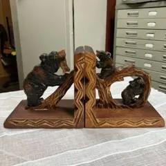 木彫り　熊　ブックエンド　2点　まとめ売り　彫刻　北海道　アイヌ　レア　希少 2025年最新】木彫り熊 ブックエンドの人気アイテム - メルカリ