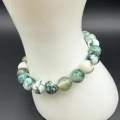 @*様 【自然の癒やし】天然石モスアゲート ブレスレット8mm玉 内径16cm