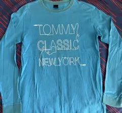 TOMMY メンズ 長袖 Tシャツ ライトブルー ロゴプリントのサムネイル