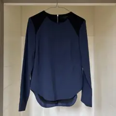 rag & bone バイカラー長袖ブラウス ネイビー×ブラック美品のサムネイル