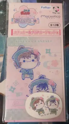 ▲忍たま乱太郎 ふんわり桜もちぴこの段 ステッカー&クリアカード 六年は組