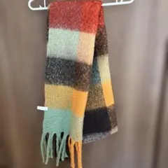 チェック柄　マフラー