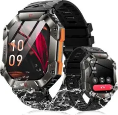 ⭐スマートウォッチ 2.0インチ 大画面　通話機能【軍用規格】音声アシスタント