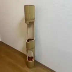 特大花器　胡麻竹花入　銅落とし　三重切　高さ96cm 華道具　茶道具　店舗什器 特大花器 胡麻竹花入 銅落とし 三重切 高さ96cm 華道具 茶道具 店舗